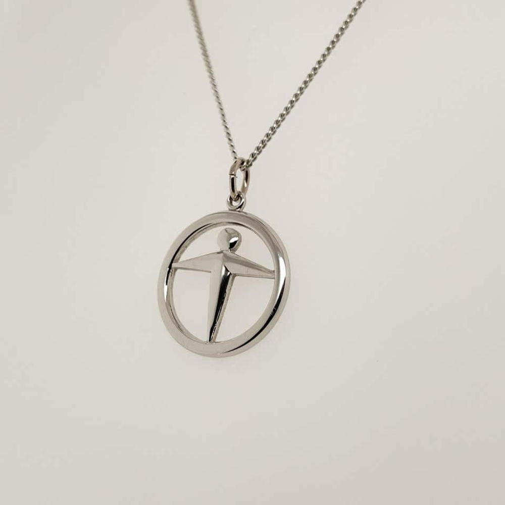 Vintage Signed Tiffany & Co. Manpower Sterling Silver Pendant Necklace - Picture 12 of 16